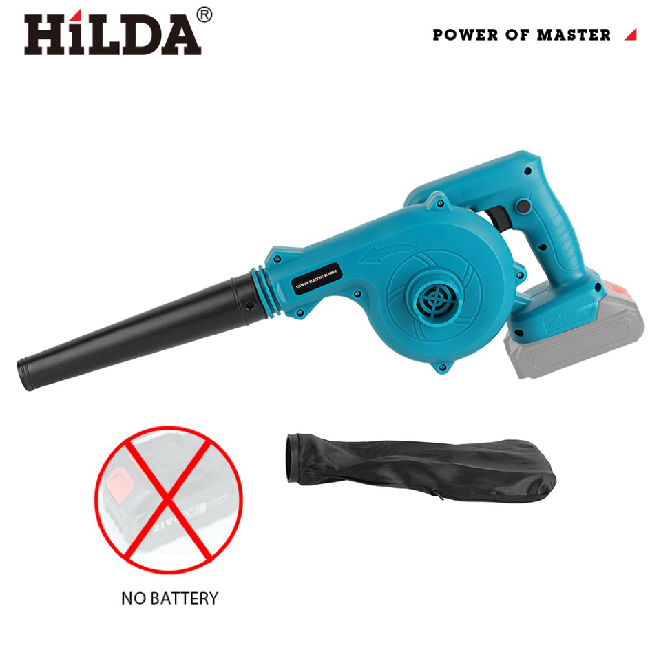  HILDA Cordless Electric Air Blower 2 IN 1 Air Blower Handheld Leaf Computer Dust Collector Cleaner For Makita 18V Battery Blower 