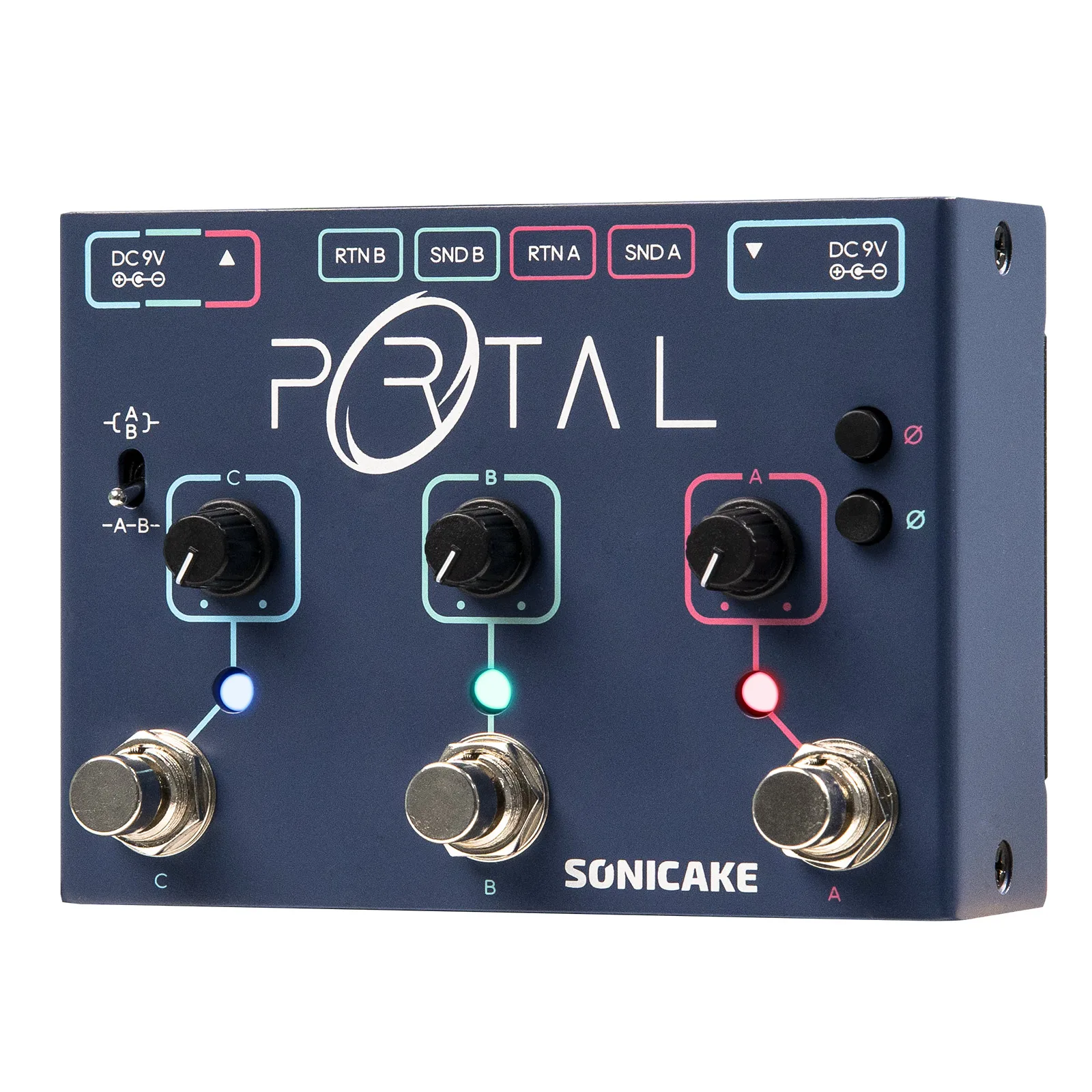 Sonicake Portal Active Signal Mixer, Analog Line Selector, Aby&fx Loop 3 Channels Multi Effects Pedal Footswitch Qds-06