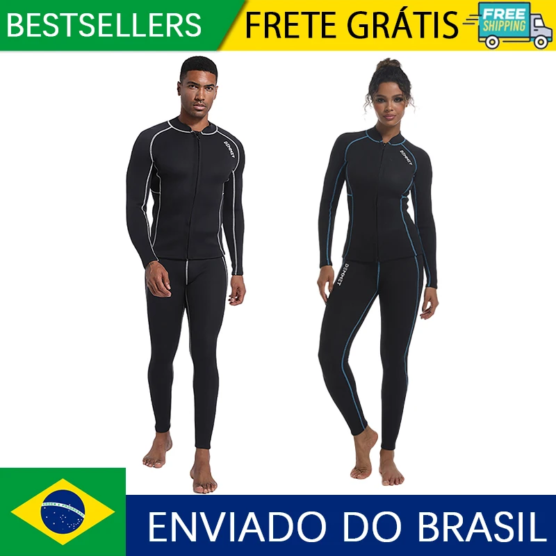 CRSC-Neoprene Scuba Diving Suit para homens e mulheres, jaqueta Wetsuit, Surf Snorkeling, pesca submarina, caça submarina Kitesurf, 1.5mm, 3mm