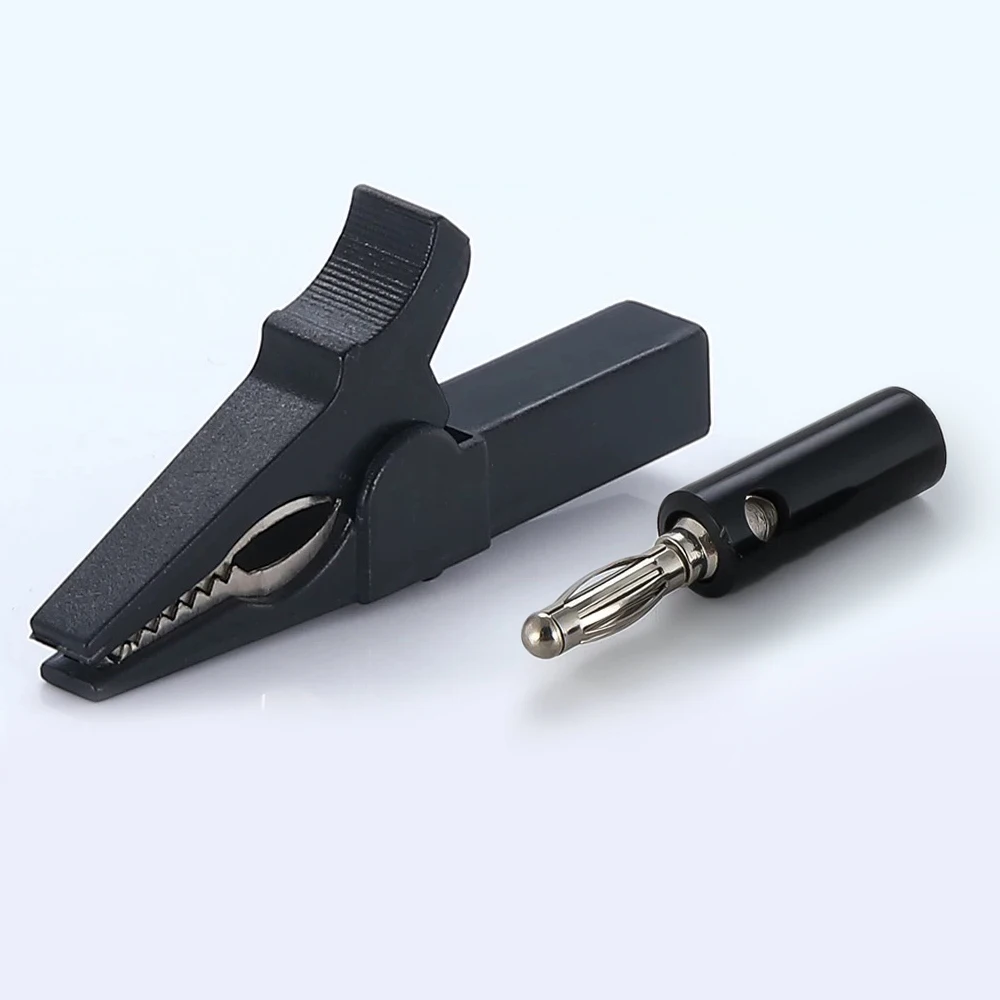 التمساح كليب مع الموز المقابس مجموعة لا لحام معزول بالكامل السلامة الكهربائية اختبار التمساح كليب موصل لمتعدد