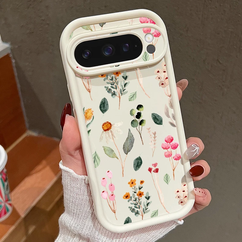 Blumen-Druck-Hülle für Google Pixel 10, 8, 7 Pro 10, 9 Pro XL 9A, 8A, 7A, stoßfeste, weiche TPU-Silikon-Telefonabdeckung für Pixel 8 Pro – Detail 11