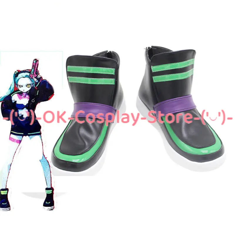 

Rebecca Cosplay Shoes PU Leather Shoes Anime Cosplay Props Halloween Carnival Boots Custom Made