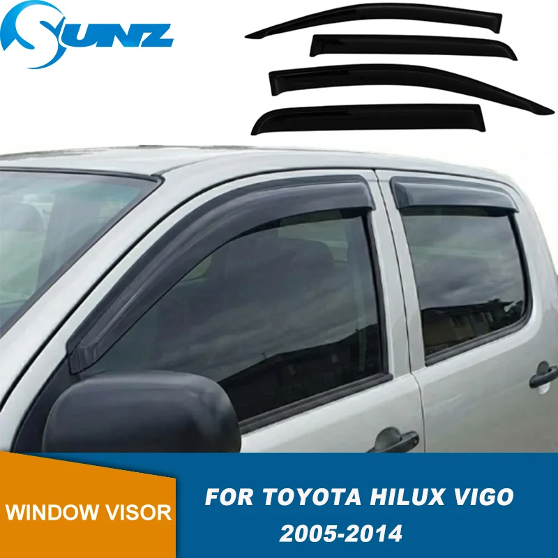 

Side Window Deflectors For Toyota Hilux Vigo 2005 2006 2007 2008 2009 2010 2011 2012 2013 2014 Sun Rain Guards Weathershileds