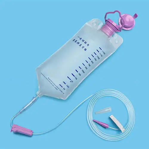 1pcs 1200ml health plastic feeding bag enteral nutrition supply bag nasal feeding nutrient gravity pump transparent tube bag