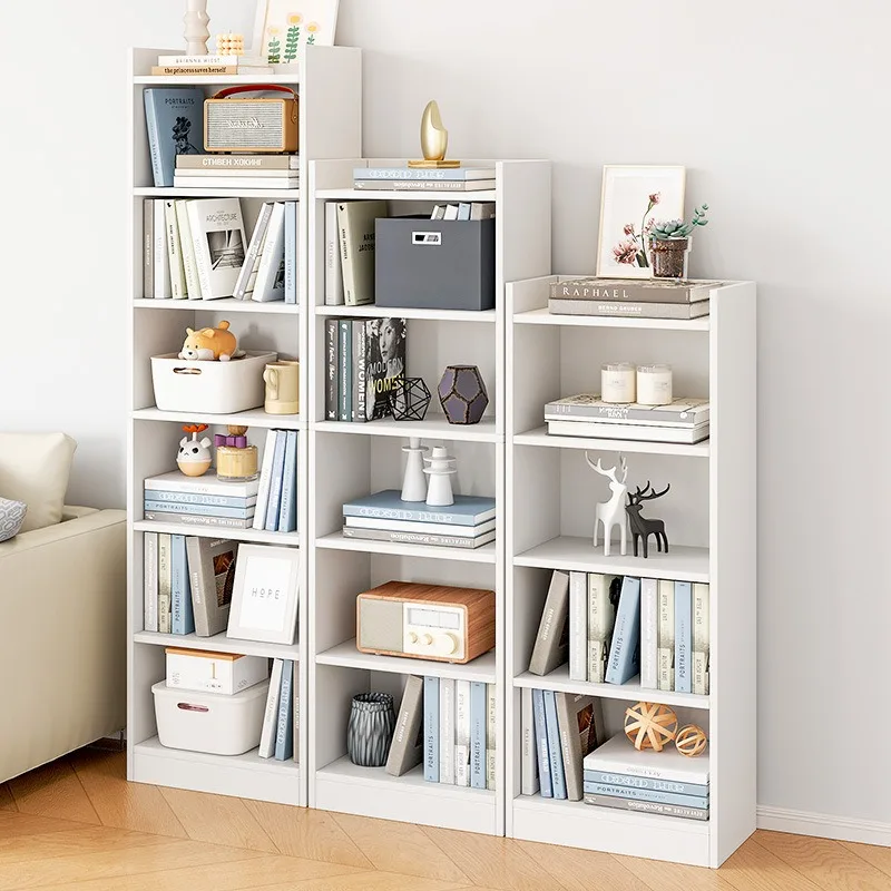 

Bookshelf Shelf Floor-to-ceiling simple household multi-layer living room cabinet Locker Narrow slit small bookcase against