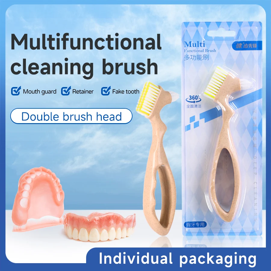

1 piece Toothbrush for dentures, cleaning dentures and Nursing braces