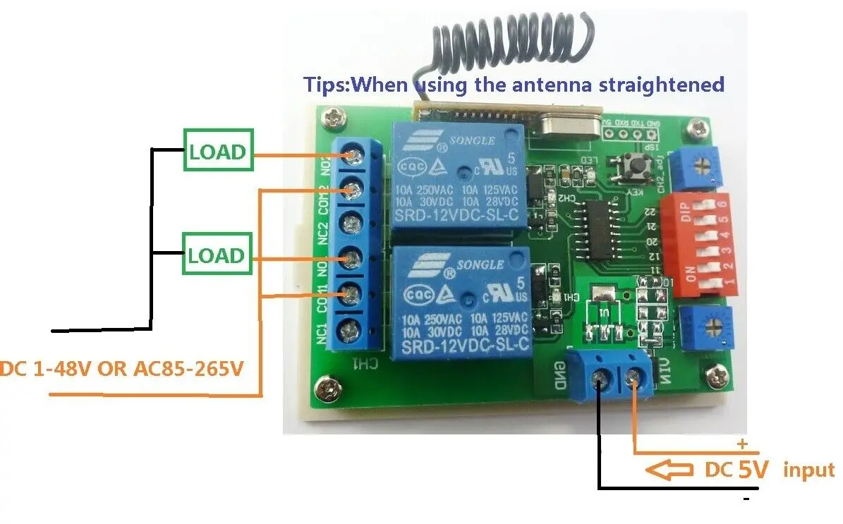 5V Remote Nirkabel Multifungsi Momentary-Latch-Toggle-Delay Timer Adjustable