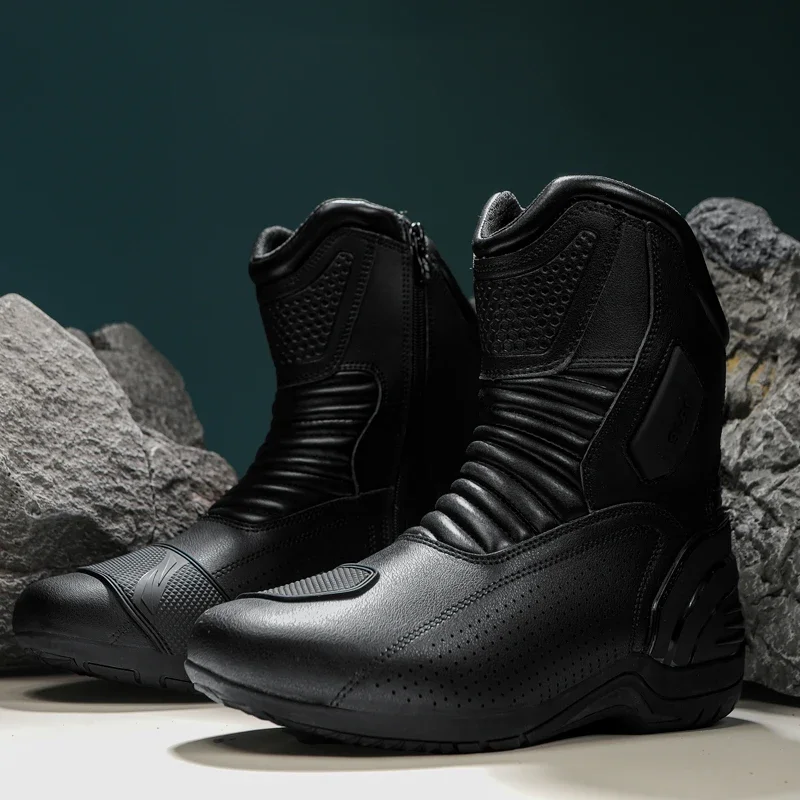 Motocross Boots Men's Women Racing Boots Safe Riding Waterproof Anti Fall Wear-resistant Motorcycle Boot Equipment Rally Shoes