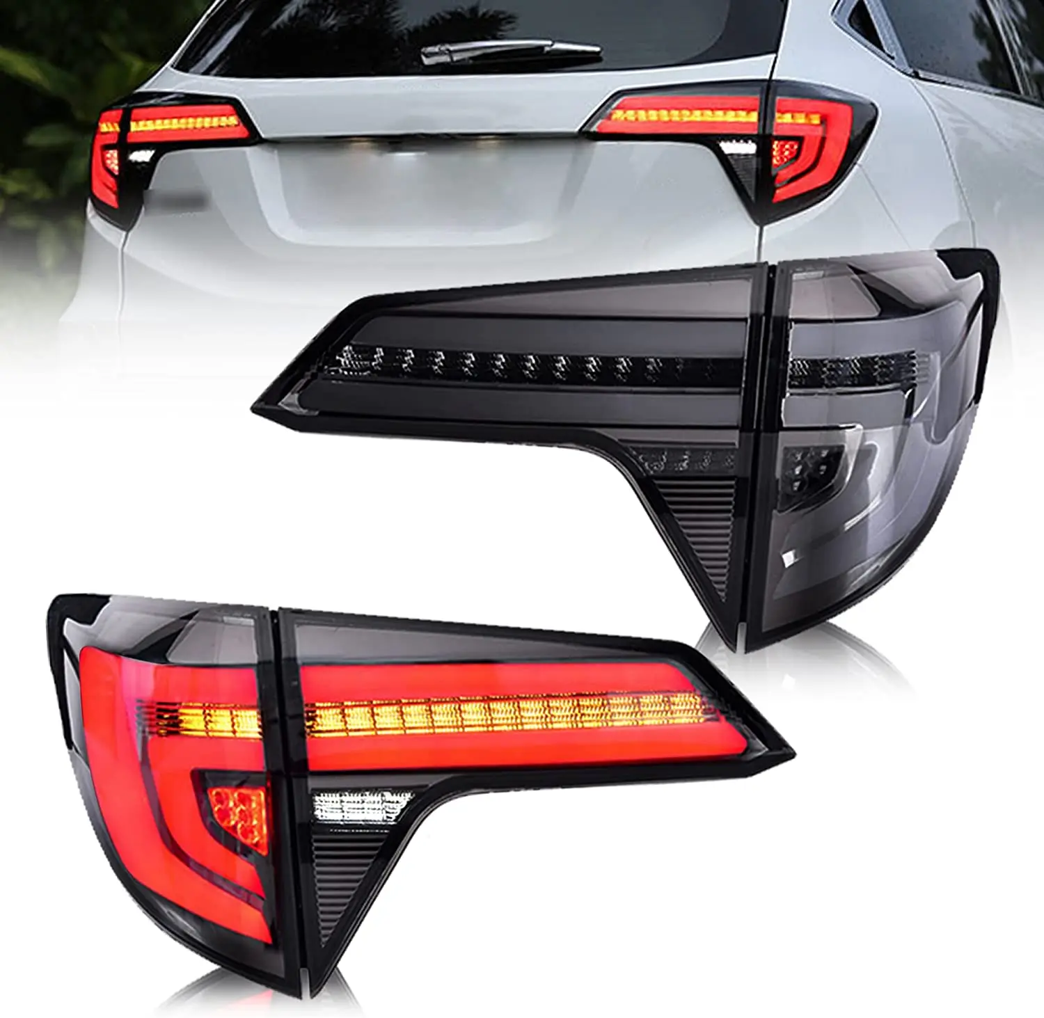 

LED Car Taillight for 2014 - 2022 Honda HRV Start-up Sedan Rear Lamps Animation Turn Sequential Signal Tail lights Assembly