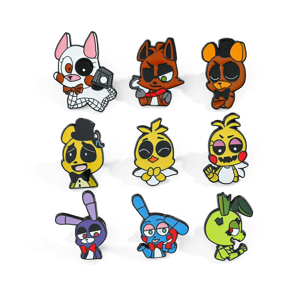 FNAF distintivo in metallo giochi Horror spilla carino abbigliamento borsa decorazioni Souvenir Cartoon Anime nuovi bambini ragazzi e ragazze regali