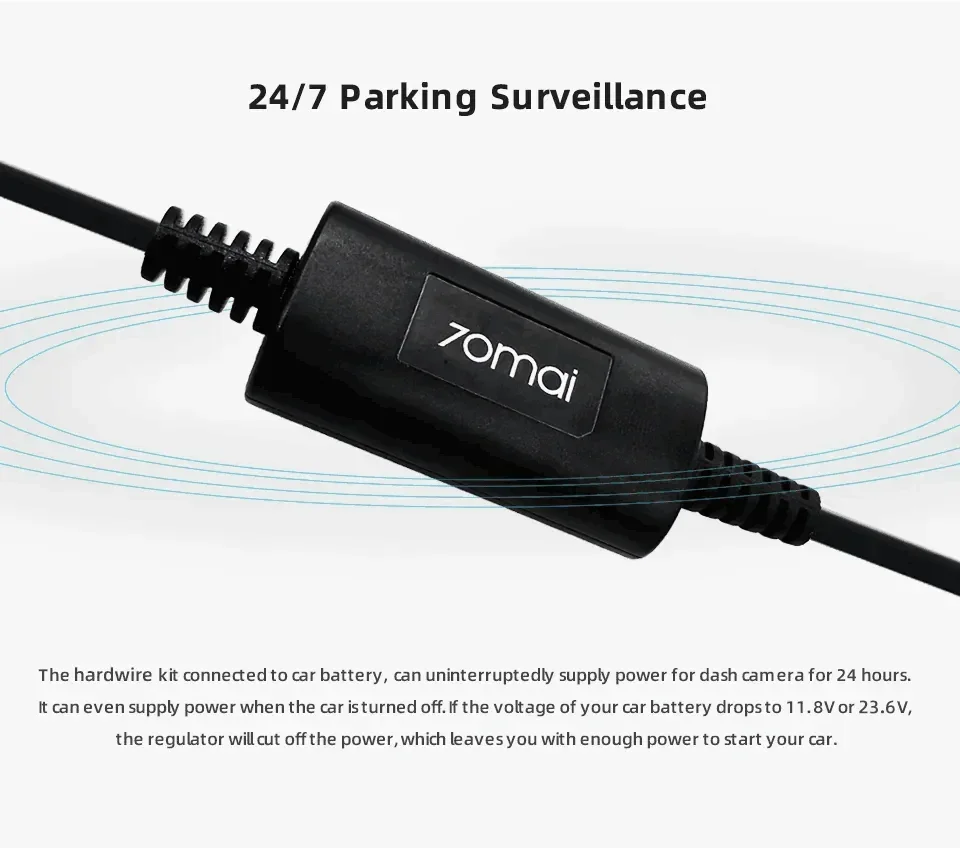 Parking Surveillance Kabel UP02 voor 70MAI A200 M200 S500 4K A800S A500S D06 M300 Hardwire Kit UP02 24H Parking Monitor