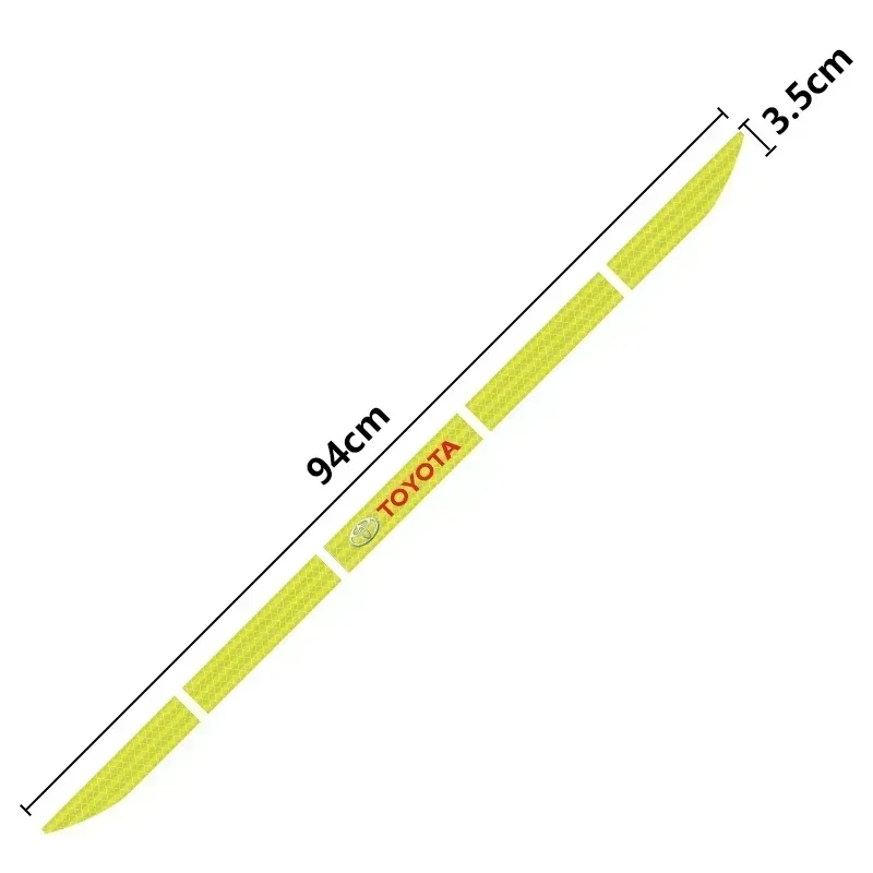 تأمين السيارة الذيل سيارة الذيل آمنة الزخرفية انعكاس ملصق لتويوتا أفالون ميراي أفينسيس برادو هايلكس VVT-I 4WD كورولا TRD #2