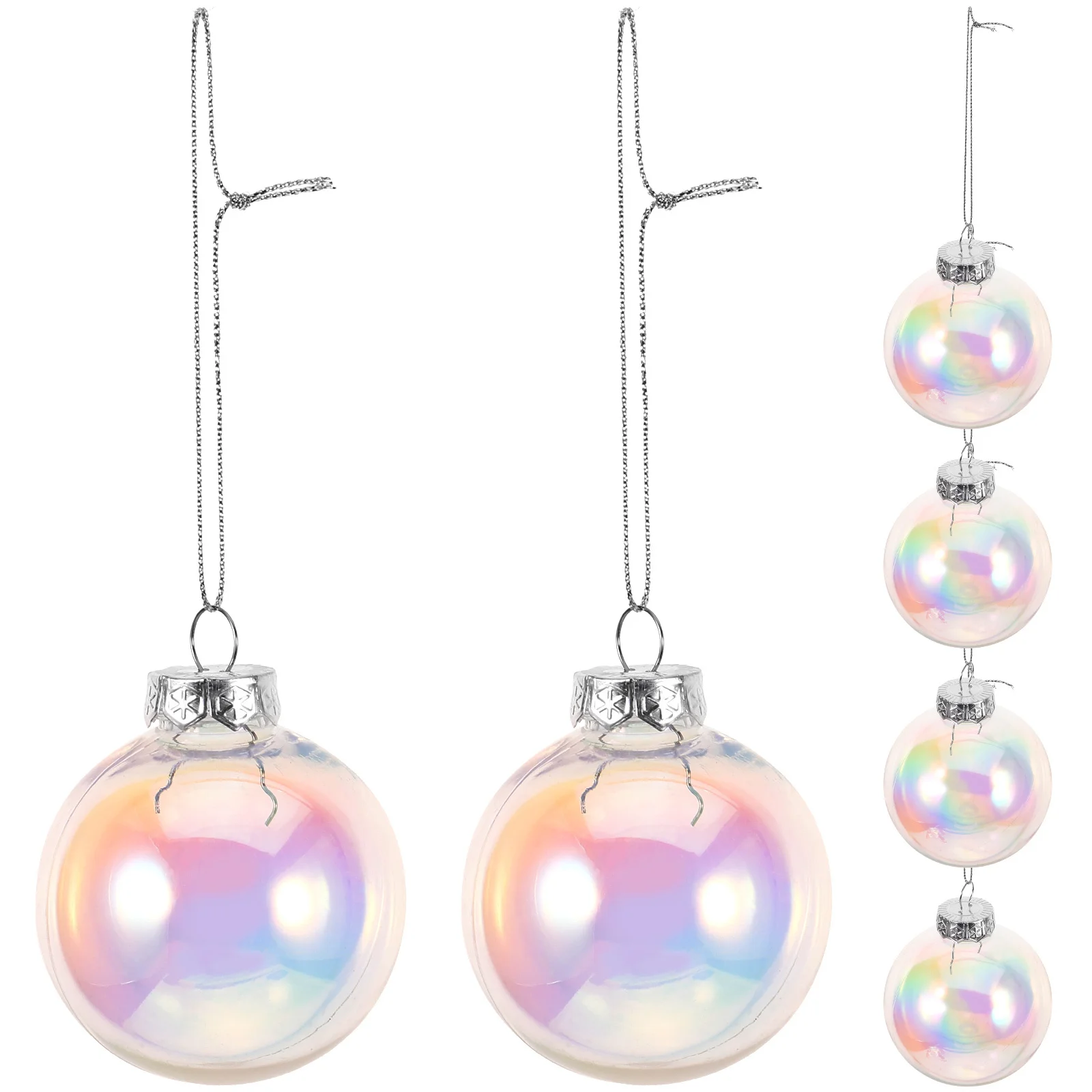 

6pcs Christmas Ball Ornaments 8Cm Pet Hanging Decor For Xmas Tree Decoration Festival Party Diy Gift Christmas Balls