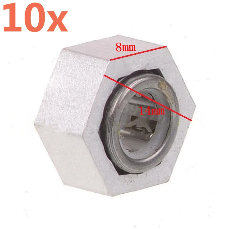 10Pcs RC Car 1/10 Scale Model Cars Buggy One Way Hex.Bearing w/Bearing Hex.Nut 14mm For HSP 06267 94106 94166