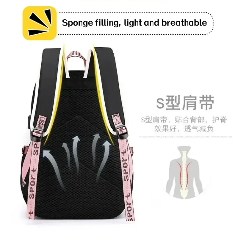 Kamado Nezuko Demon Slayer Anime Cosplay Unisex Studenten Schooltas Rugzak Cartoon Boekentas Laptop Reisrugzak Outdoor Tas