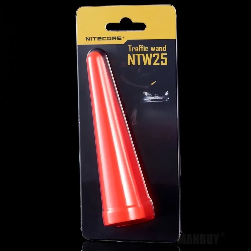 NITECORE LED Light Diffuser Red Traffic Wand Cone 1 piece Tip Suitable Flashlight Head NTW25.4mm NTW26.8mm NTW32 NTW34mm NTW40mm