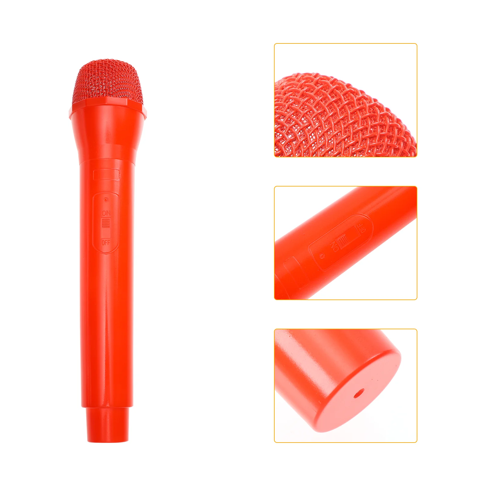 

Puzzle Simulated Microphone Child Pretend Singing Abs Prop White Fake Microphones