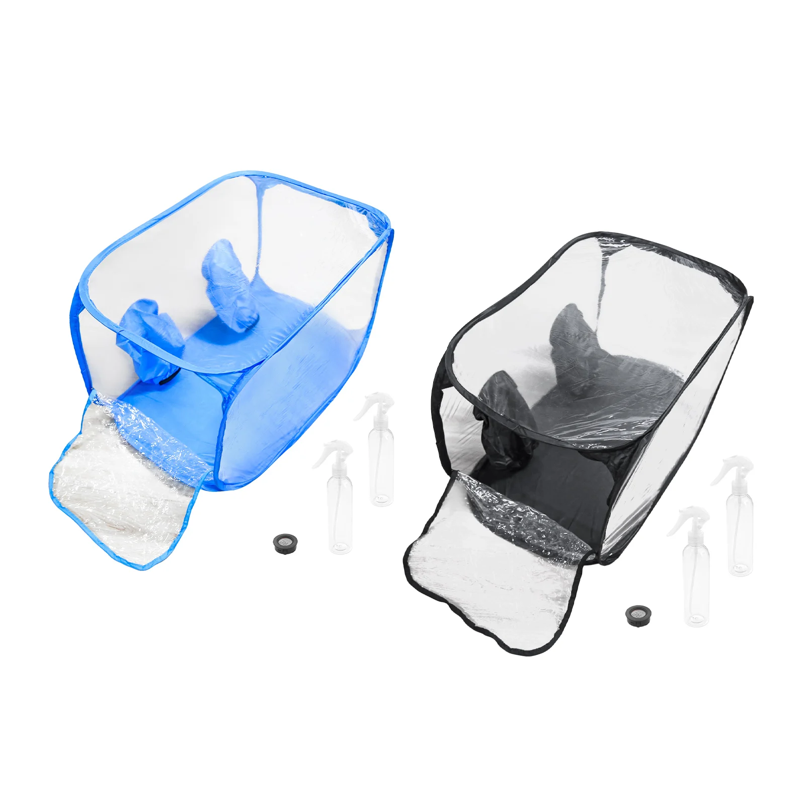 1Set Black/Blue Air Box Grow Tent With Temperature Monitor & Spray Bottles Grow Bags Culture Containers 30.9 X 19.5 X 19.9