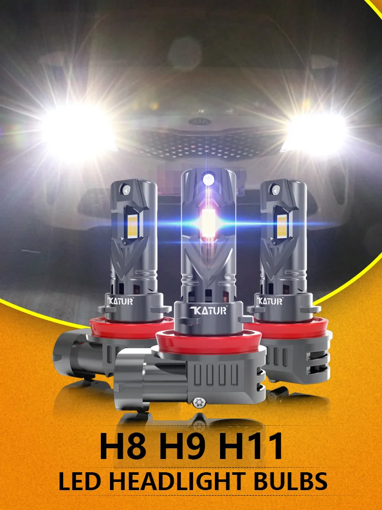 Katur 2x H8 H11 Led Auto Licht Scheinwerfer Neue 100W 20000LM LED Canbus Turbo Nebel Lampe 6000K 12V Diode Super Helle High Power Birne
