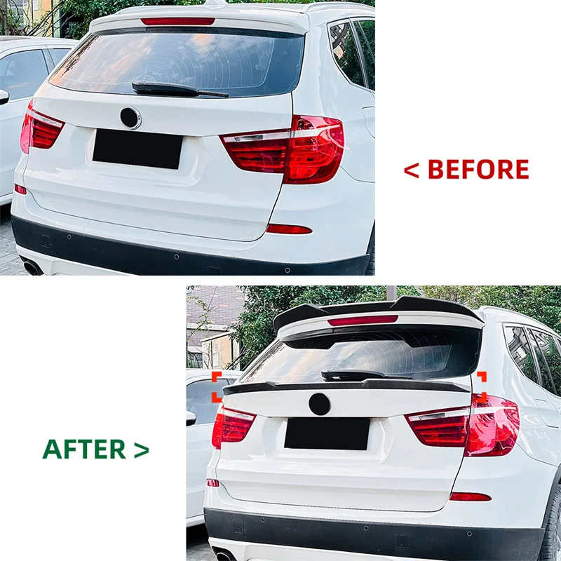 Glossy Tail Spoilers Rear Mid Trunk Spoiler Top Wing For BMW X3 F25 2011 - 2017 Tail Tailgate Splitter Lip HIGH KICK DUCKBILL