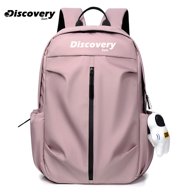 DISCOVERY-SUN New Waterproof Nylon Women Backpack Female Travel Bag Backpacks Schoolbag for Teenage Girls Solid Color Bookbag