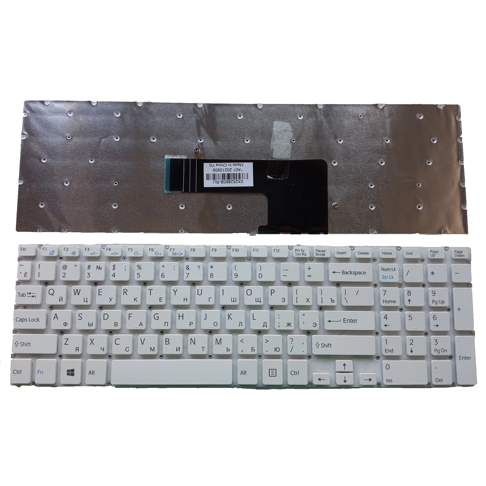 For Sony SVF151 SVF152 SVF153 SVF154 SVF1521C5E SVF15218CXW keyboard No frame RU White