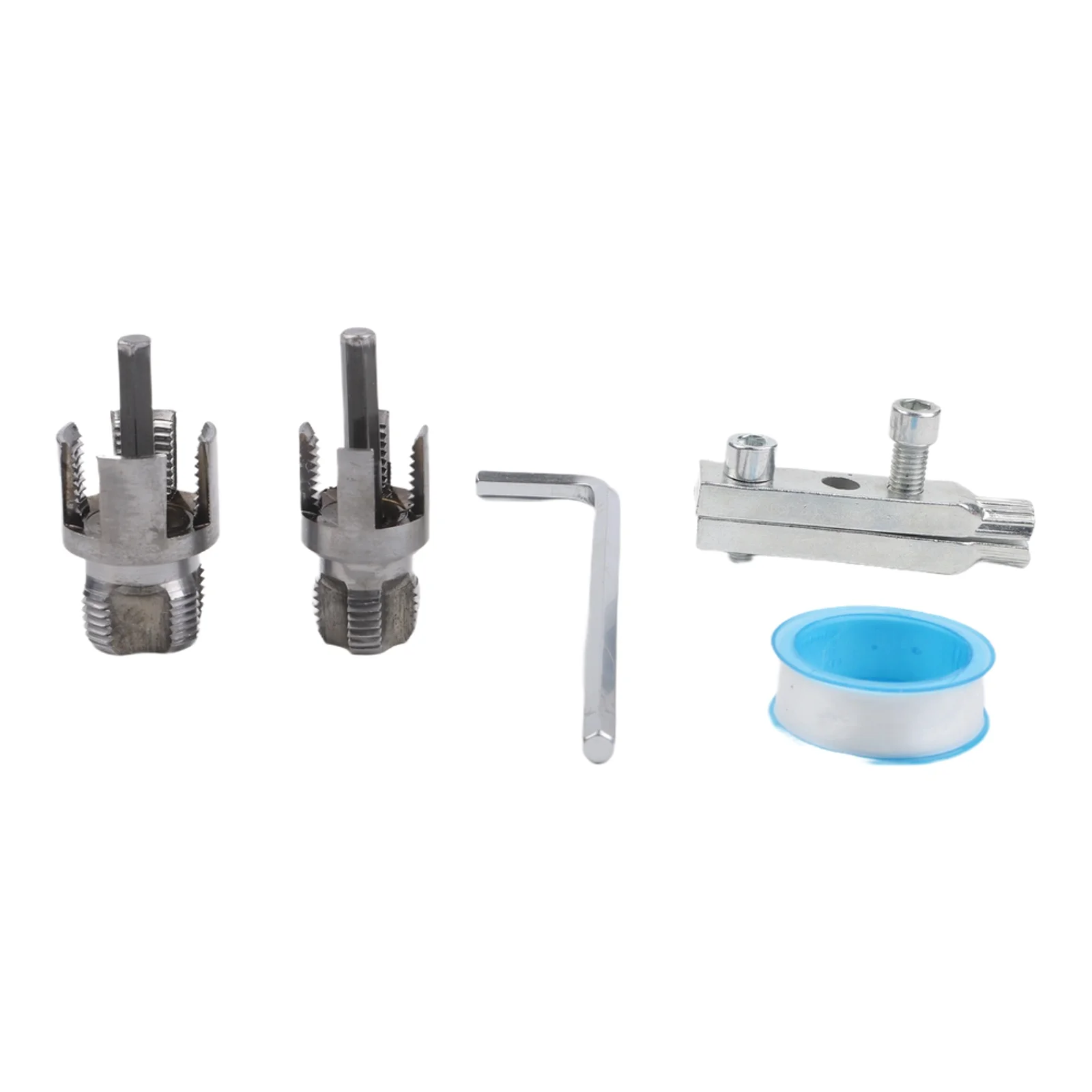 Pipe Threading Tool Set of 2 for Internal and External Threading on PVC and PPR Water Pipes with 1/2 and 3/4 Inch Support
