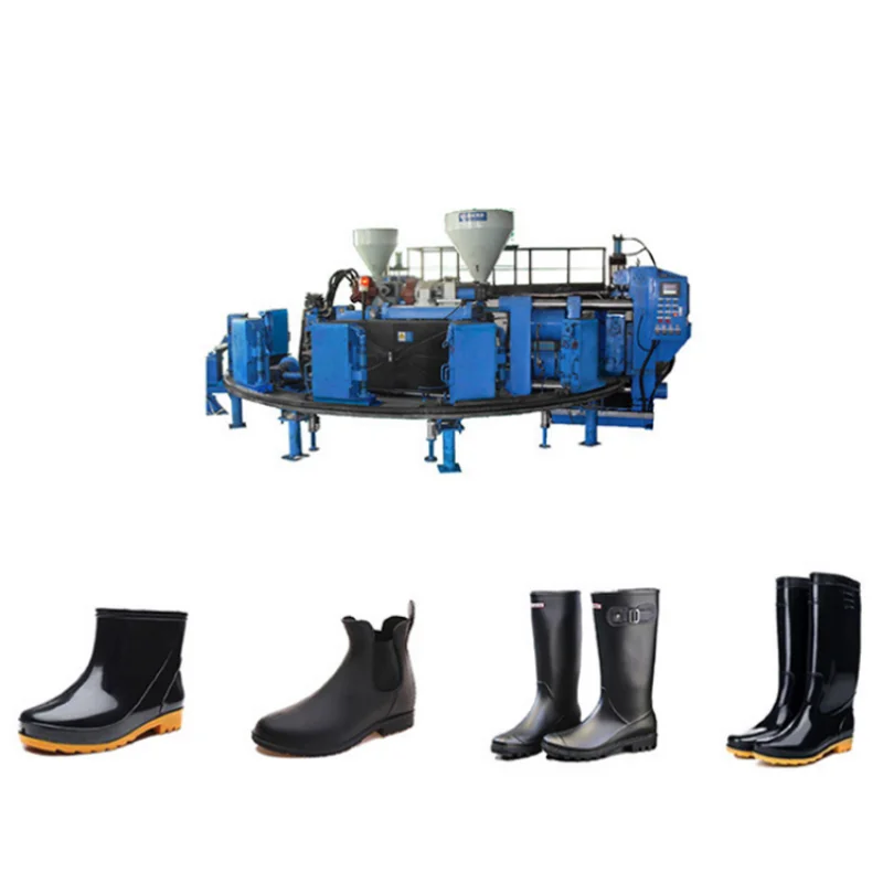 Rotary 2 Color Injection Molding Machine for Making PVC Rain Boots Rain Shoes and Gumboots Injection Molding Machine for Sale