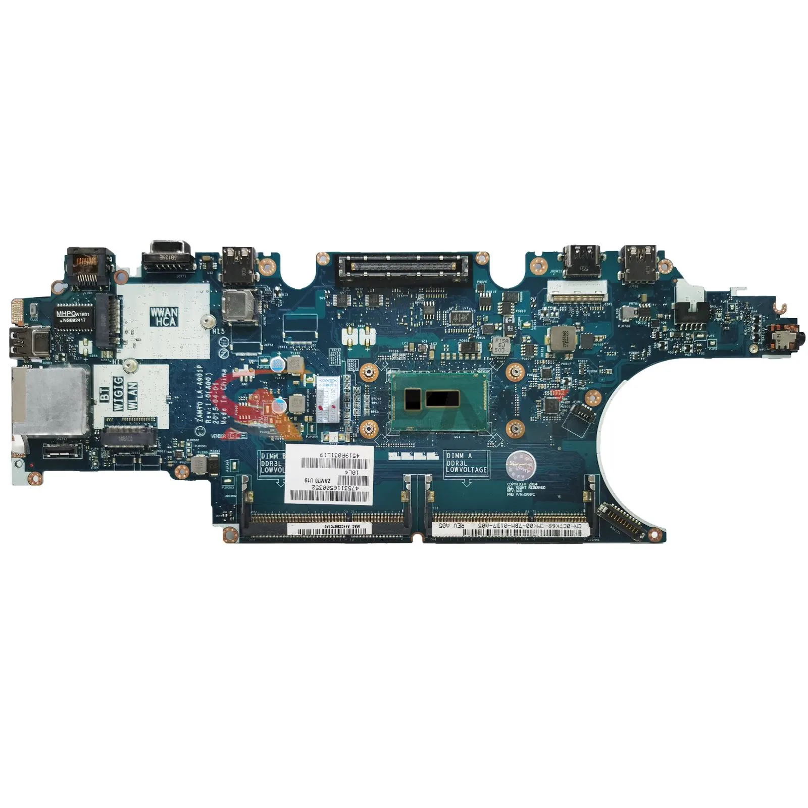 LT portatil LA-A901P mainboard para Dell Latitude E5450 Laptop Motherboard con CPU I3 I5 I7 5th Gen DDR3