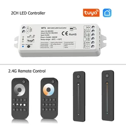 Controller Led 5 in 1 WiFi RGB + CCT DC12V 48V RGBCW RGBW RGB CCT striscia monocolore dimmerabile Tuya APP Echo Plus controllo vocale