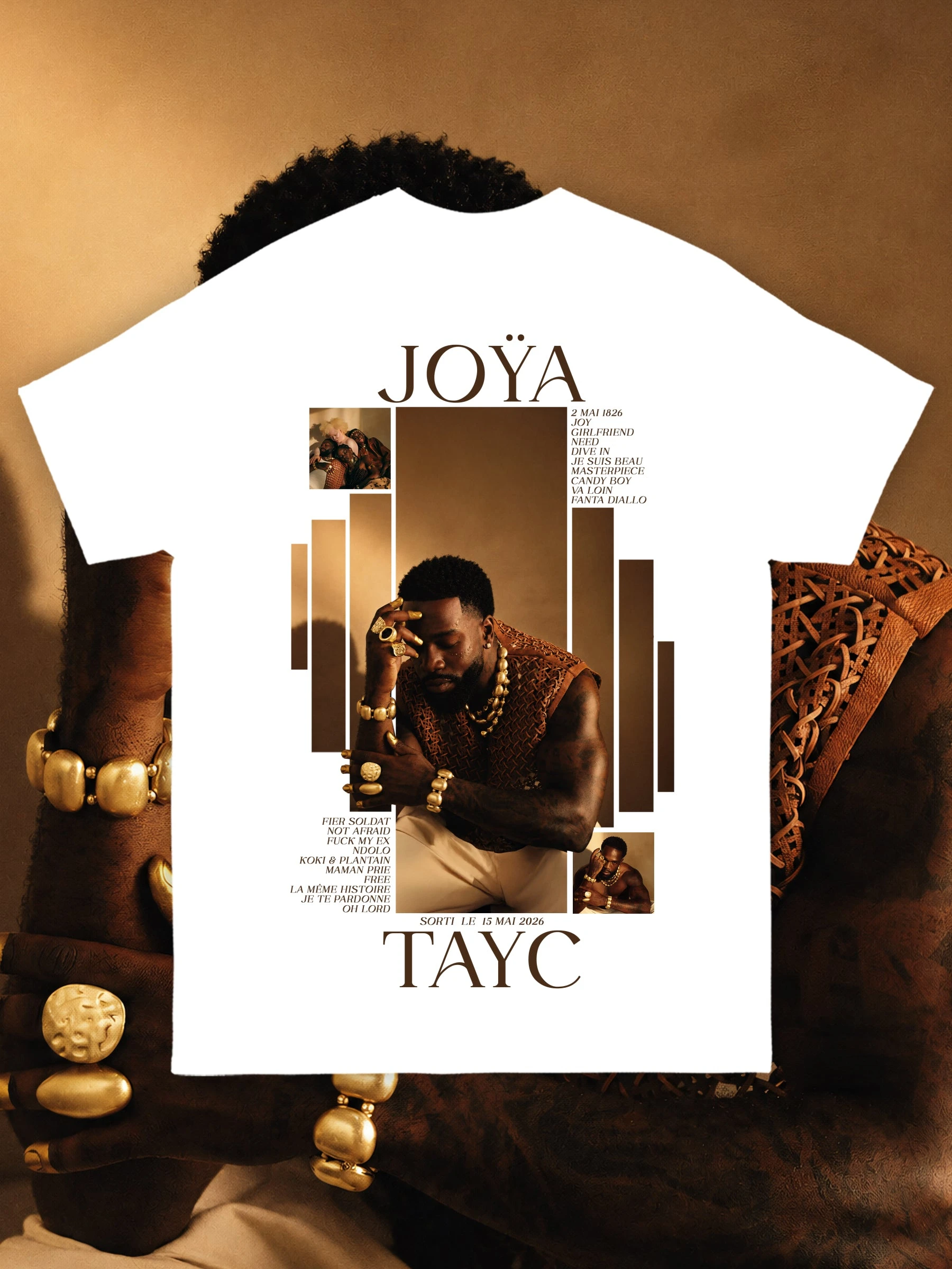 Singer Tayc JOŸA Album JOYA 2026 Merch T shirt 100%Cotton Unisex Men‘s Women's T-Shirt Y2k Afro-love R&B Fans Casual Popular Tee