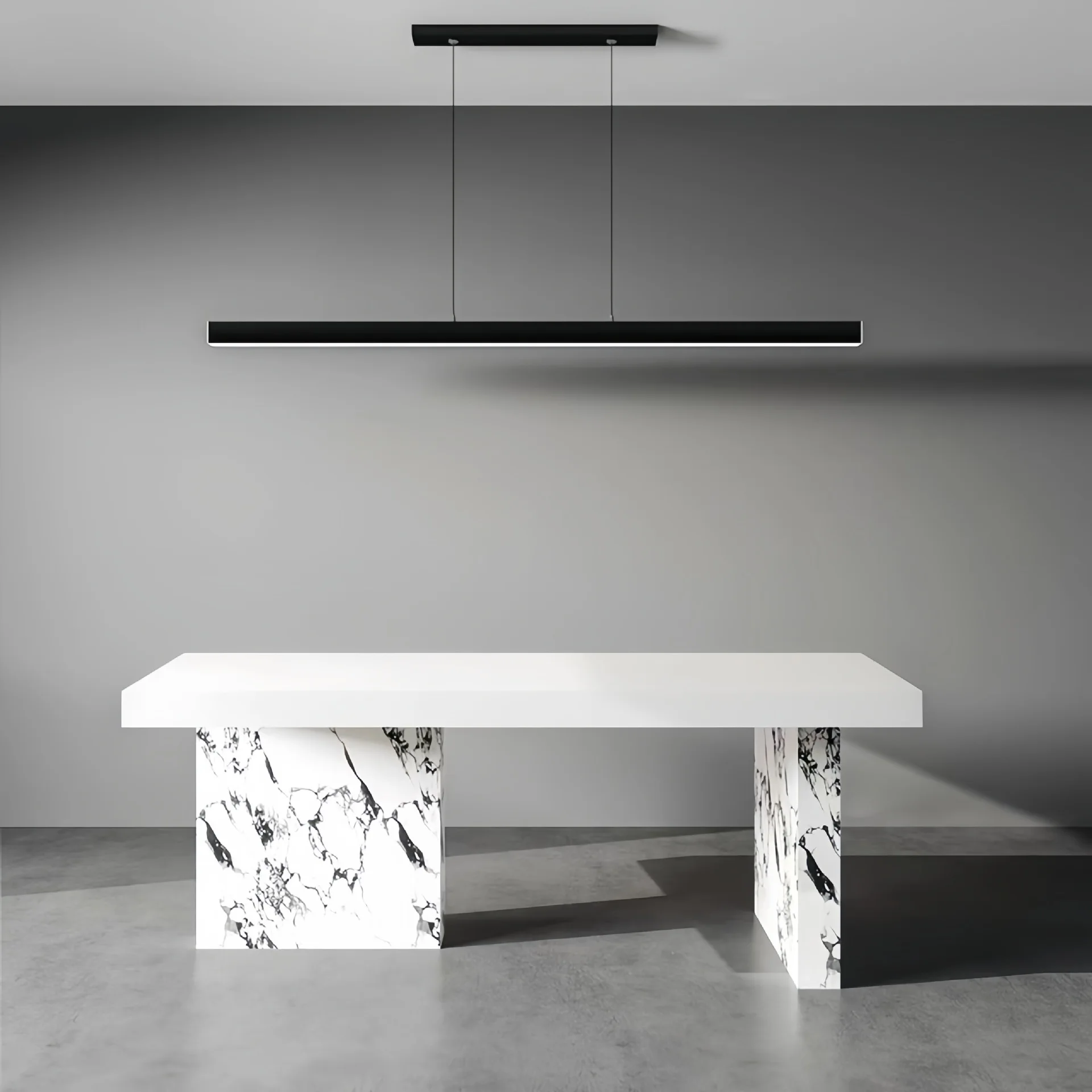 

Roman travertine rock slab dining table modern simple medium and antique rectangular dining table designer household small apart