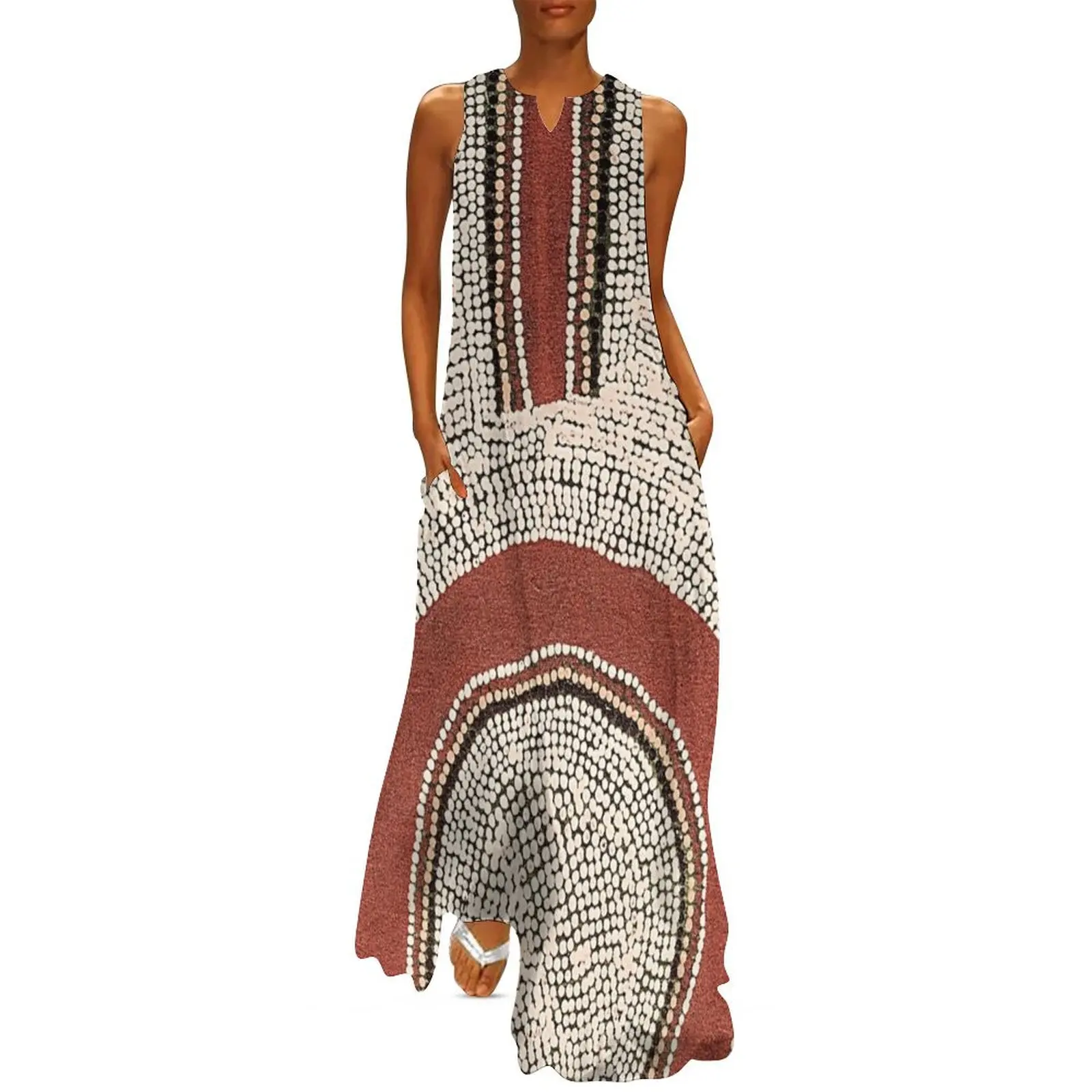 

Awesome Aboriginal Dot Art Long Dress Women's summer long dress Dresses gala festival outfit women Dress