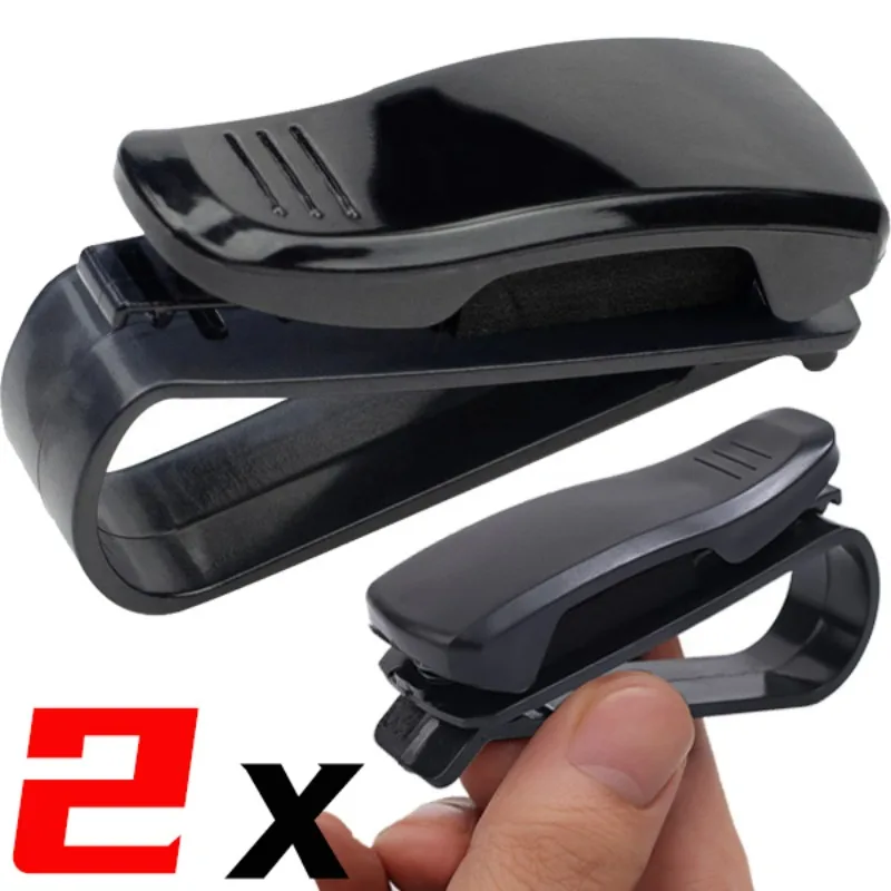 

2/1pcs Auto Sun Visor Glasses Box Sunglasses Clip Card Ticket Holder Stand Universal Fastener Case Eyeglasses Car Accessories