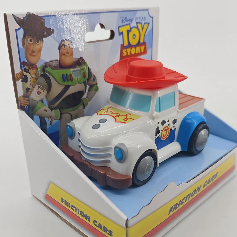 5 estilos Toy Story Buzz Lightyear Woody Jessie Rex Alien modelo de dibujos animados inercial Pull-back coche de rueda libre juguetes para niños regalos