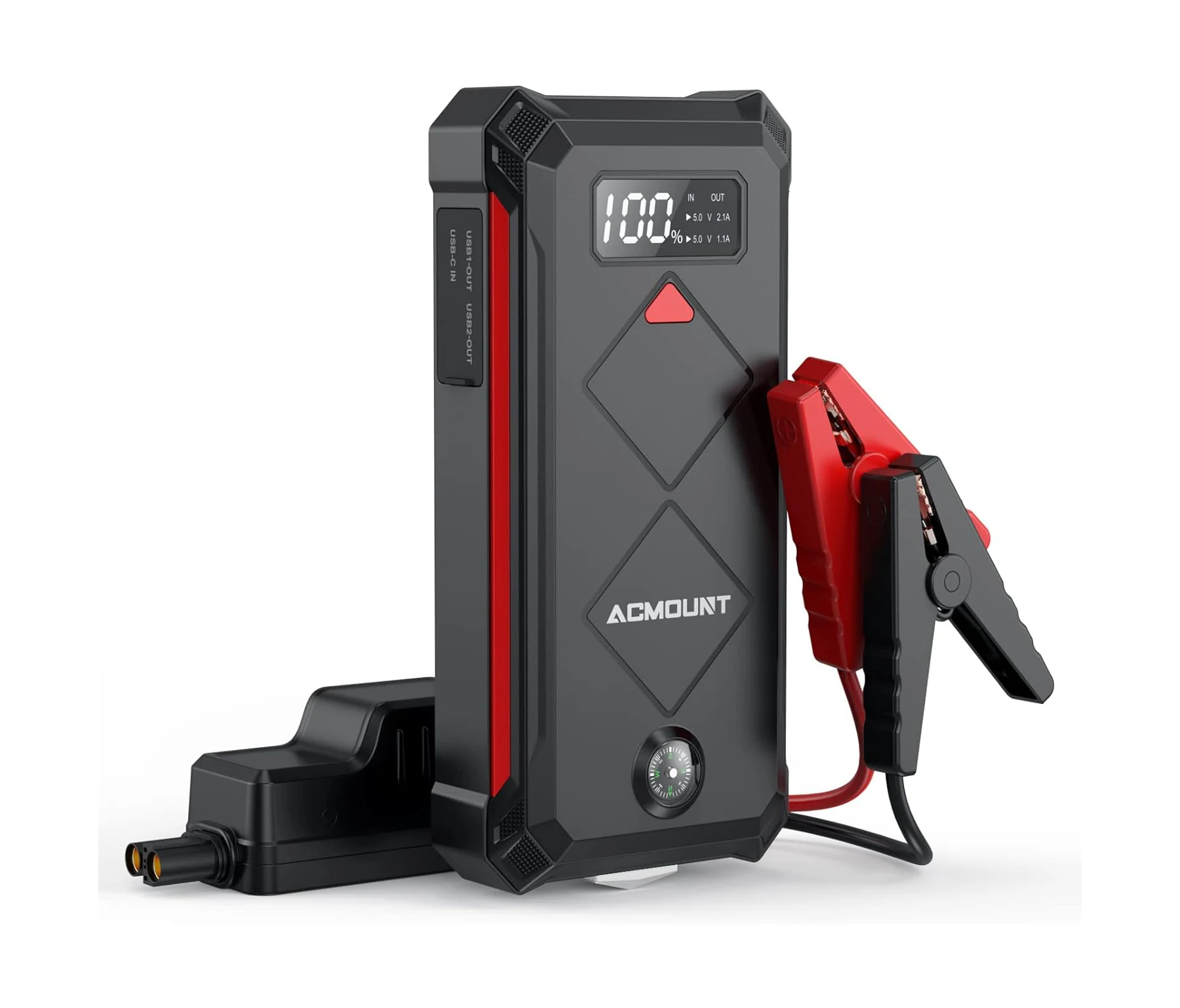 

ACMOUNT 3000A Car Jump Starter, 12V Portable, Compact Jump Starter Battery Pack Up to 10.0L Gas and 8.0L Diesel Engine for Car