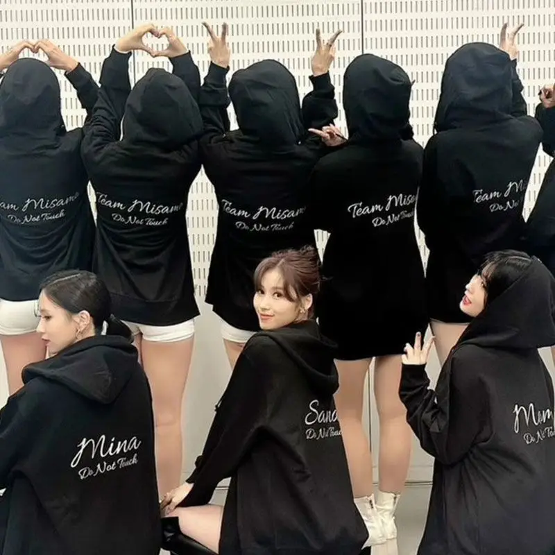 KPOP Twice Team MISAMO Do Not Touch Zip Up Women/Men Hoodie Sweatshirt Momo Sana Mina Long Sleeve Zipper Pullover Hooded Jacket