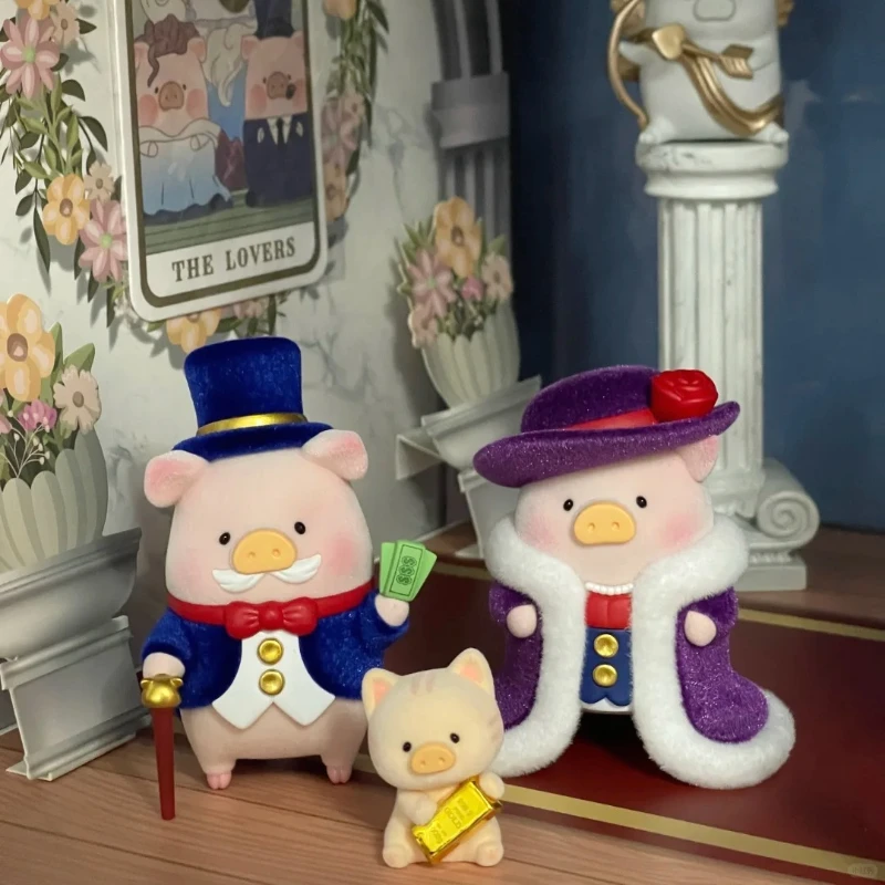

LuLu The Piggy Powder Moonlit Romance Фигурка Подвесная карта Флокированная кукла Сумка-сюрприз Декор для рабочего стола Игрушки для девочек Собрать подарок