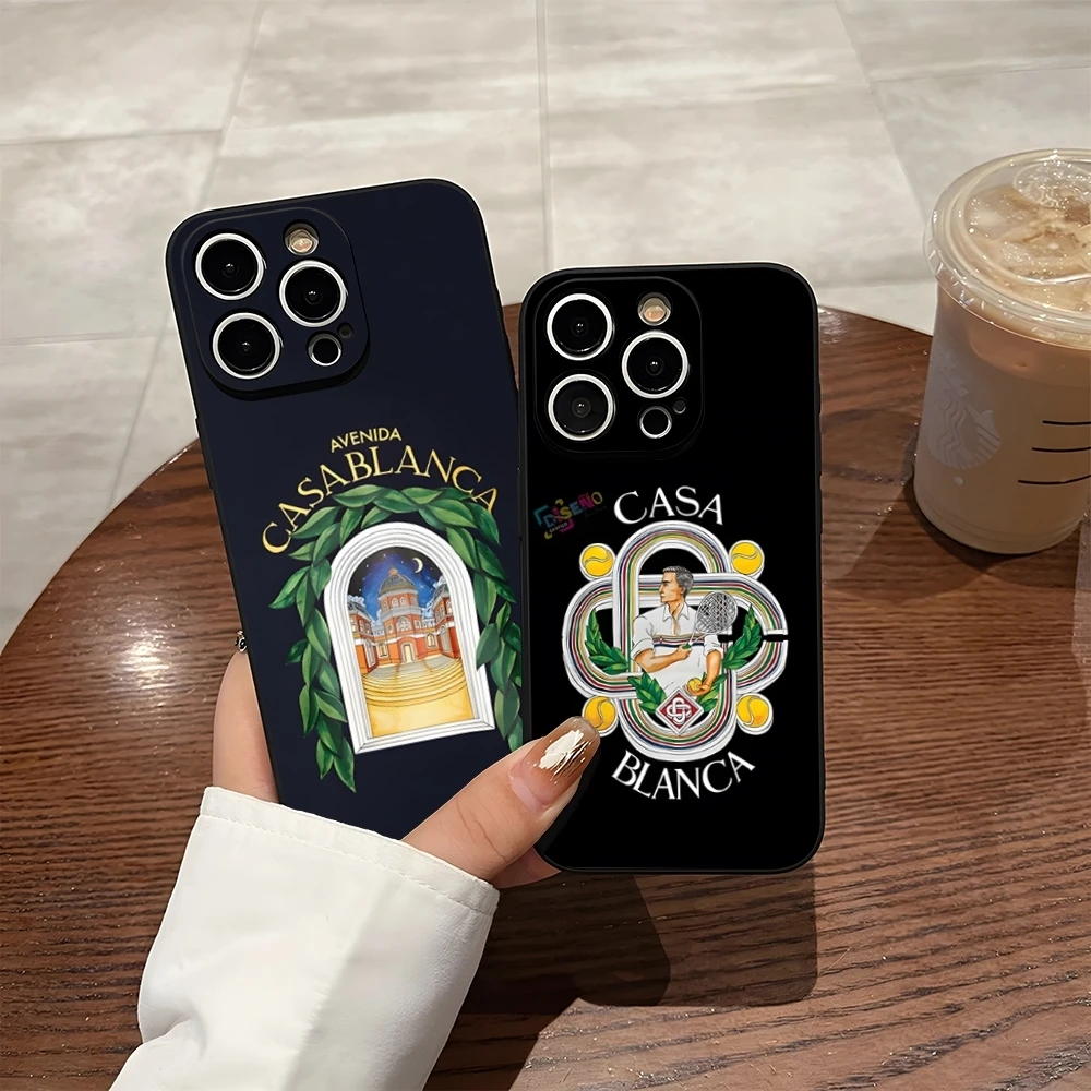 Capa de Telefone AVENIDA Casablanca para iPhone 17 Pro Max, 14 Pro Max, 12, 16, 15, 13 Pro, 11, Xr, X, Xs, 8, 7 Plus