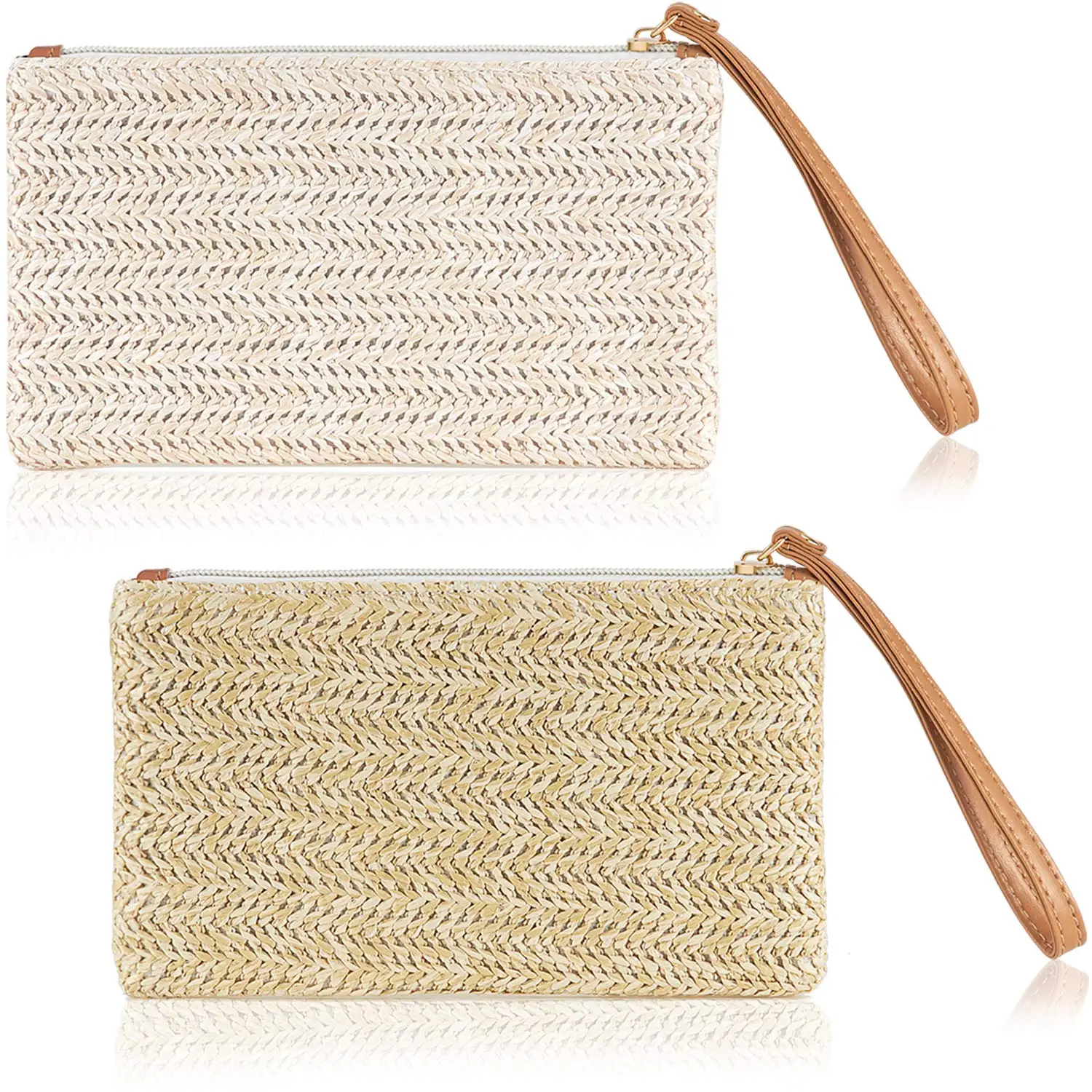 Women' S Casual Travel Straw Woven Bag Fashionable and Minimalist Large Capacity Women'S Medium-Long Wallet Clutch 01 image 2