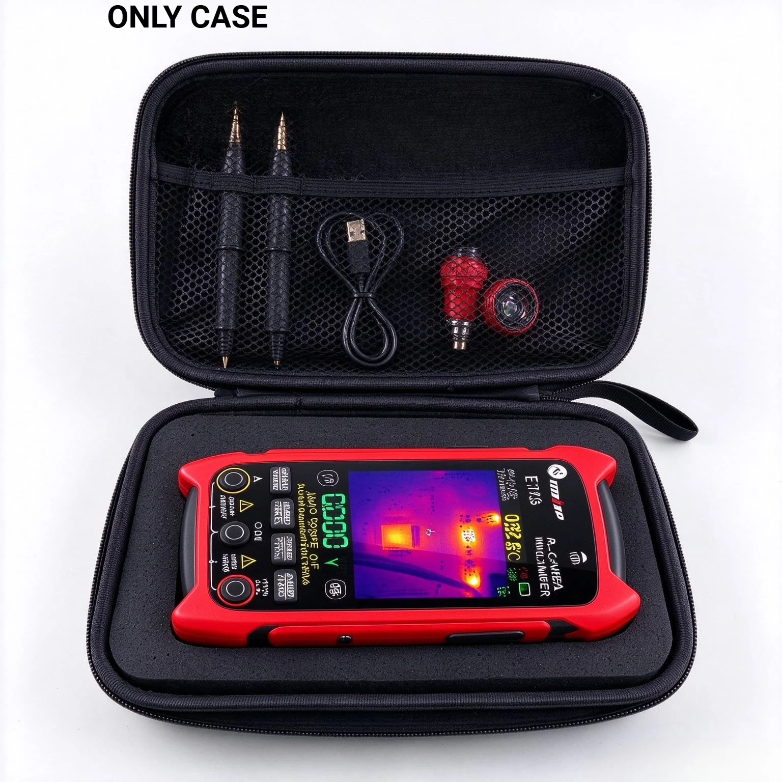 EVA Hard Carrying Case for Tooltop Et14s Thermal Imager Et618 Et613 Multimeter,DIY Customizable Foam Shockproof Storage Bag