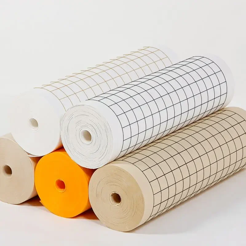 Calligraphy Special Xuan Paper Long Rolling Chinese Writing Brush Half Ripe Xuan Paper with Square Vertical Gird Papel Arroz
