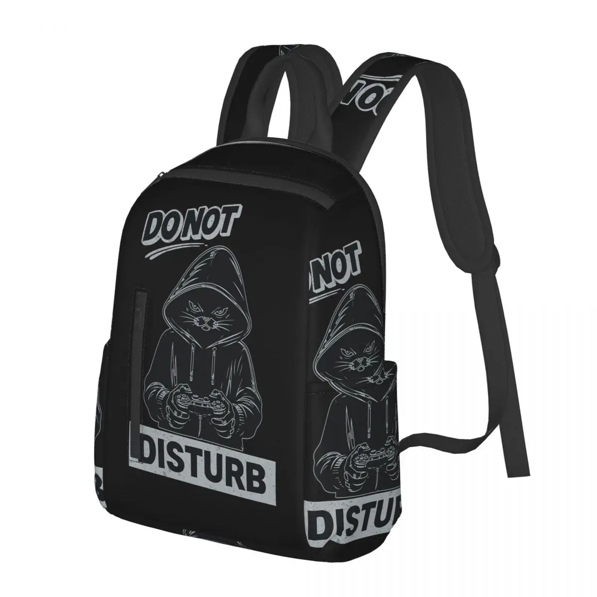 

Do Not Disturb Gamer Cat Student Backpack School Bag Hiking Travel Daypack for Boys Girls Bookbag Shoulder Bags