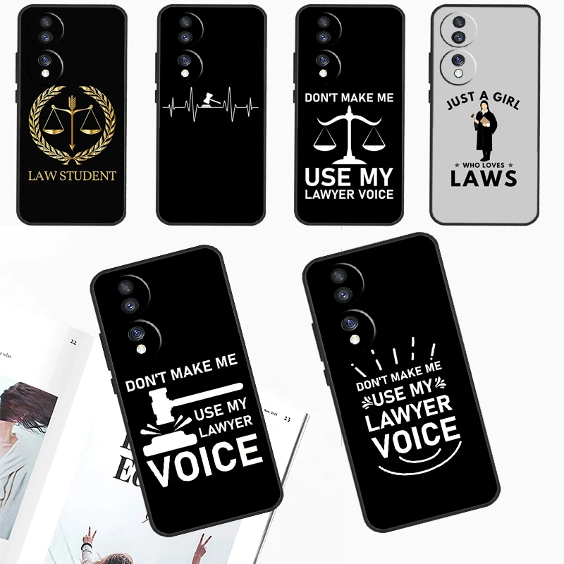 Law Student Lawyer Judge Case For Honor 90 Lite 70 50 Magic 6 Pro 5 Lite X6 X7 X8 X9 X6a X7a X8a X9a X9b X8b Cover