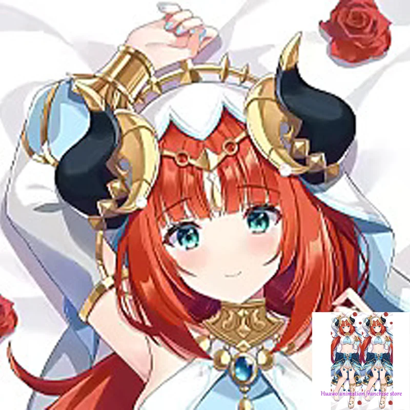 

Anime Dakimakura Pillow Nilou 2-Side Print Pillowcase Hugging Body Cushion Cover Otaku Waifuristmas Decoration 2023