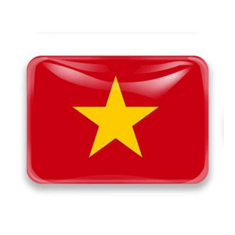 Vietnam National Flag High Quality Crystal Glass Fridge Magnets Tourism Souvenirs Refrigerator Magnetic Stickers Gift