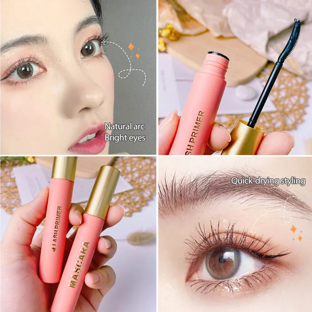 Eyelash Raincoat Curling Eyelash Primer Styling Liquid Natural Long-lasting Waterproof Long-lasting Non-blooming Mascara TSLM2