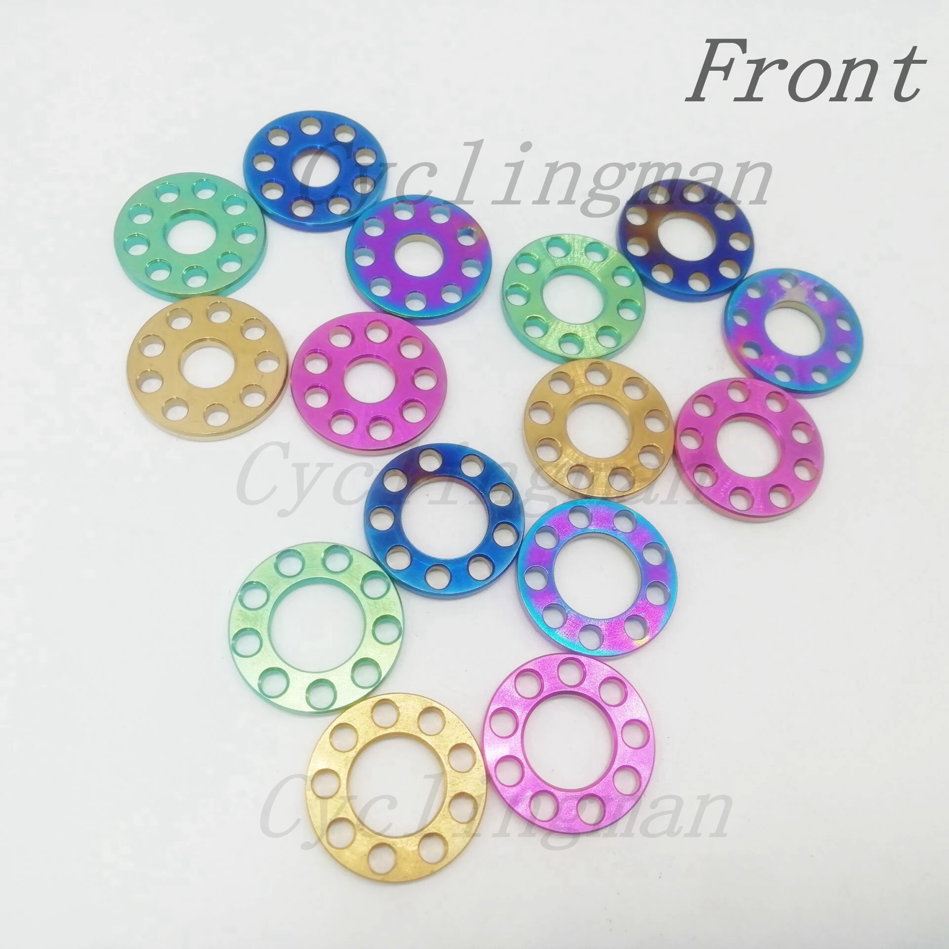 

Titanium Ti Washer M6 M8 M10 Spacer Nine Hole Gaskets for Motorcycle Car