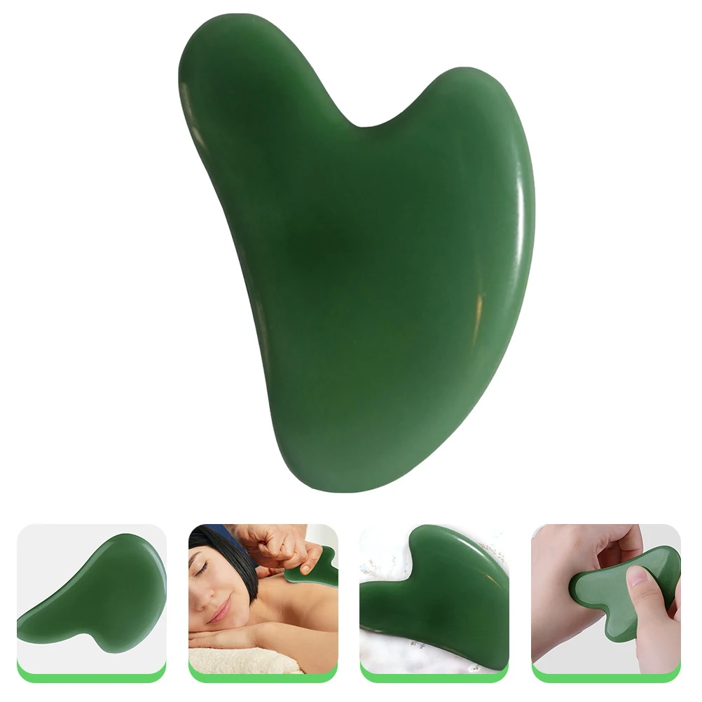 

Jade Scraping Massage Board Guasha Board Massager Facial Beauty Massager For Home Use Natural Jade Gua Sha Tool Face Body