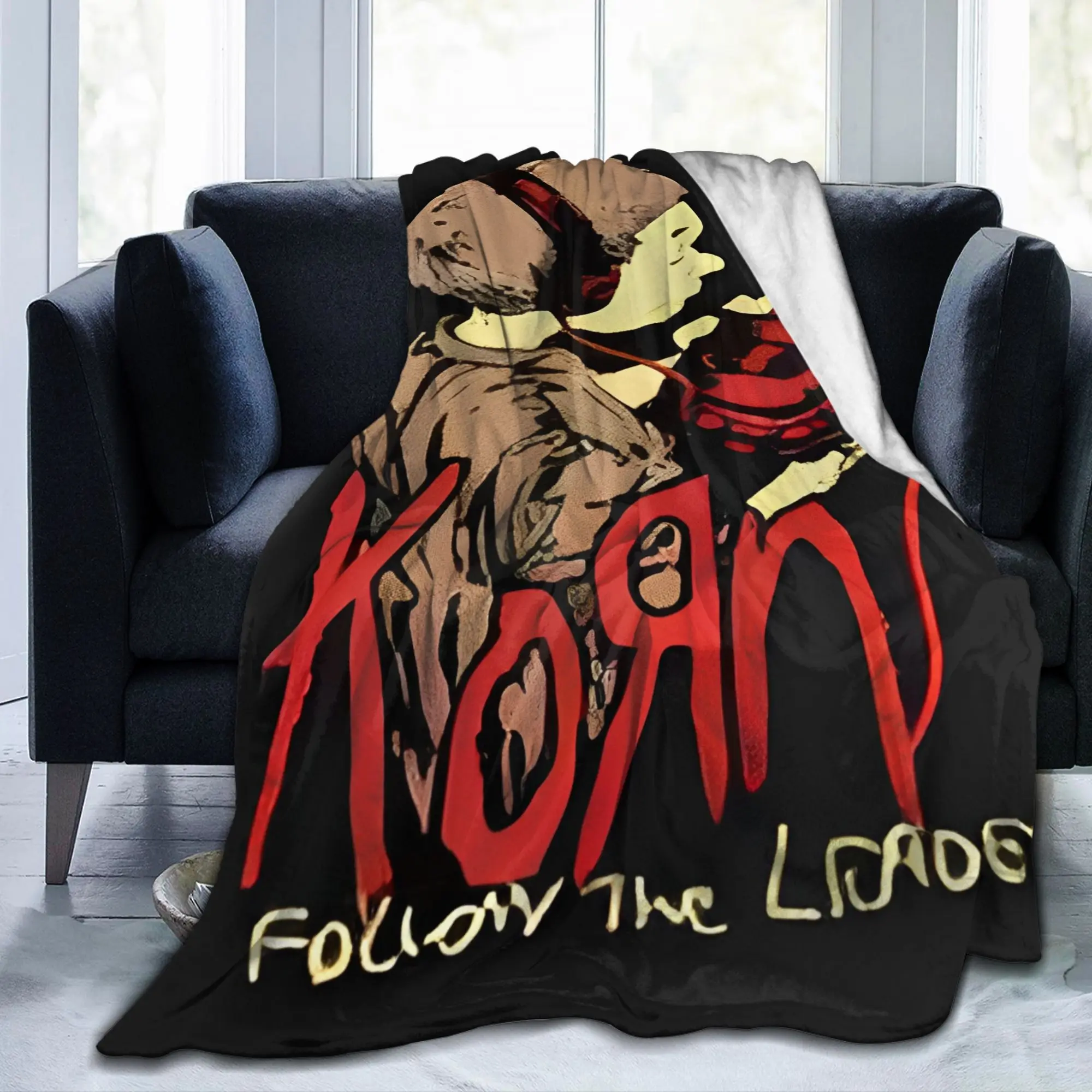 Follow the Leader Korns Fleece Throw Blanket Nu Metal Band Neidermeyers Blanket for Bed Office Super Warm Plush Thin Quilt